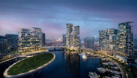 ELEVATE YOUR BUSINESS IN A GRAND OFFICE WITH SPECTACULAR MARINA, CITY, AND CANAL VIEWS